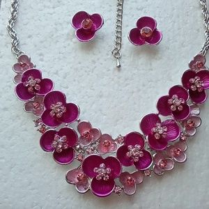 Australian Crystal Necklace and Earring set